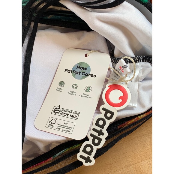 PatPat Floral‎ One Piece Swimsuit Criss Cross Straps Tropical Print S - Picture 6 of 7